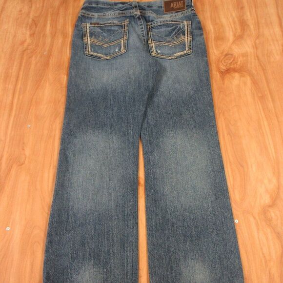 ARIAT M5 Gambler Stackable Straight Fit Straight Leg Denim Jeans Mens Sz 32x30 - Picture 12 of 16